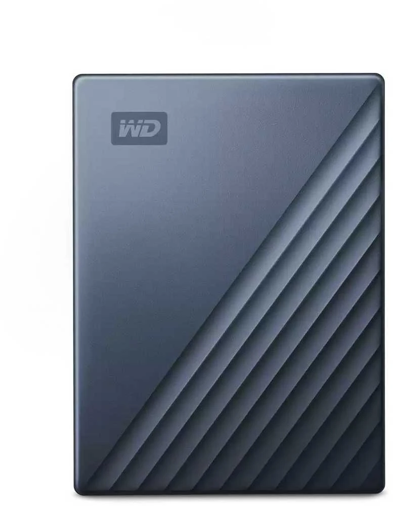 Kietasis diskas Western Digital My Passport Ultra 6TB Mėlyna USB-C/USB3.0 HDD 2,5" metalo apdaila RTL nešiojamas išorinis