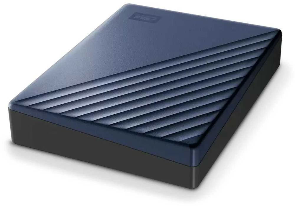Kietasis diskas Western Digital My Passport Ultra 6TB Mėlyna USB-C/USB3.0 HDD 2,5" metalo apdaila RTL nešiojamas išorinis