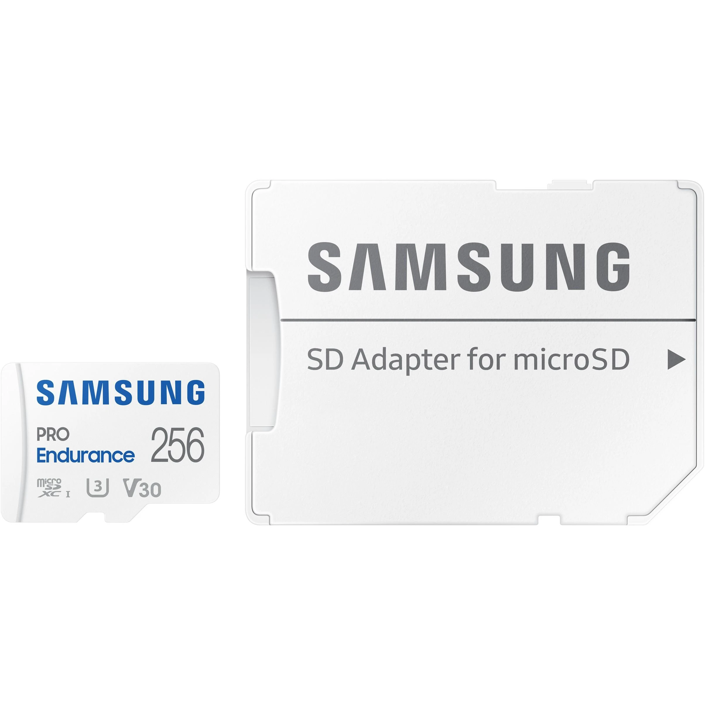 Atminties kortelė Samsung PRO Endurance microSD 256 GB, Baltos spalvos