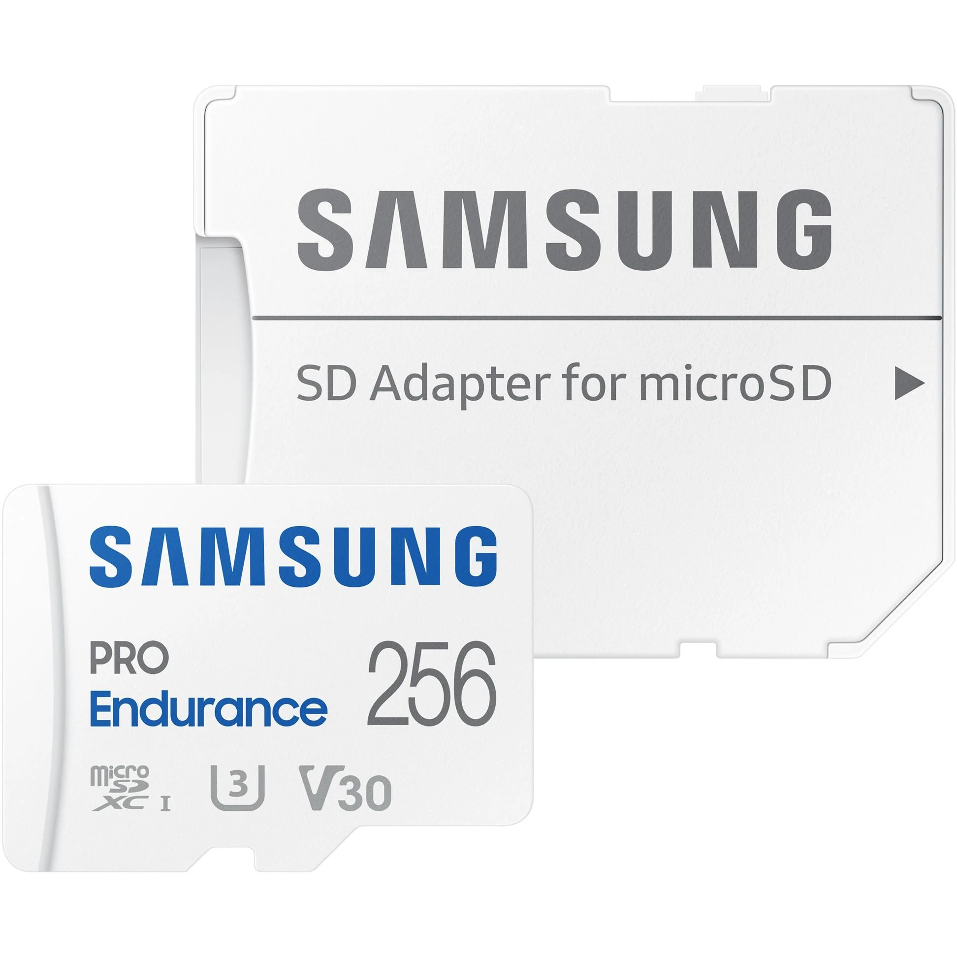 Atminties kortelė Samsung PRO Endurance microSD 256 GB, Baltos spalvos