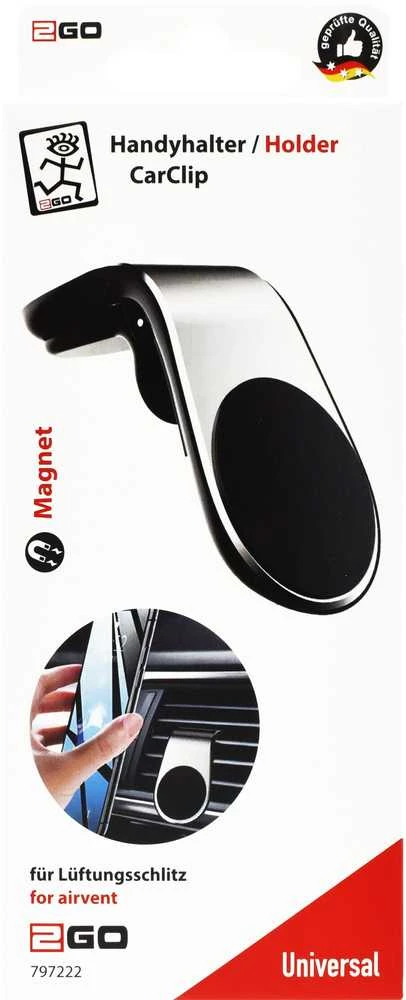 2GO 2GO Universal Išmanusis telefonas-Magnet-Halter ClipMag im Lüft. sil