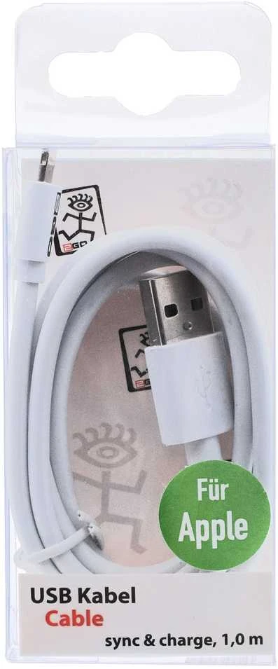 Kabelis USB 2GO USB-A - Lightning 1 m Baltas (795781)