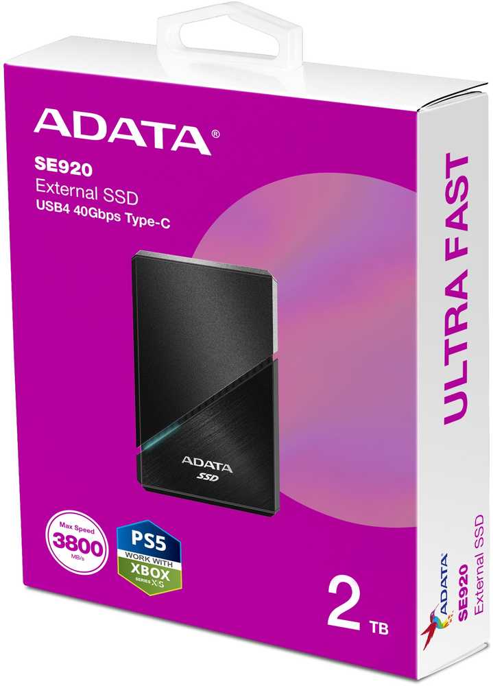 Kietasis diskas Adata SE920 2TB SSD juoda