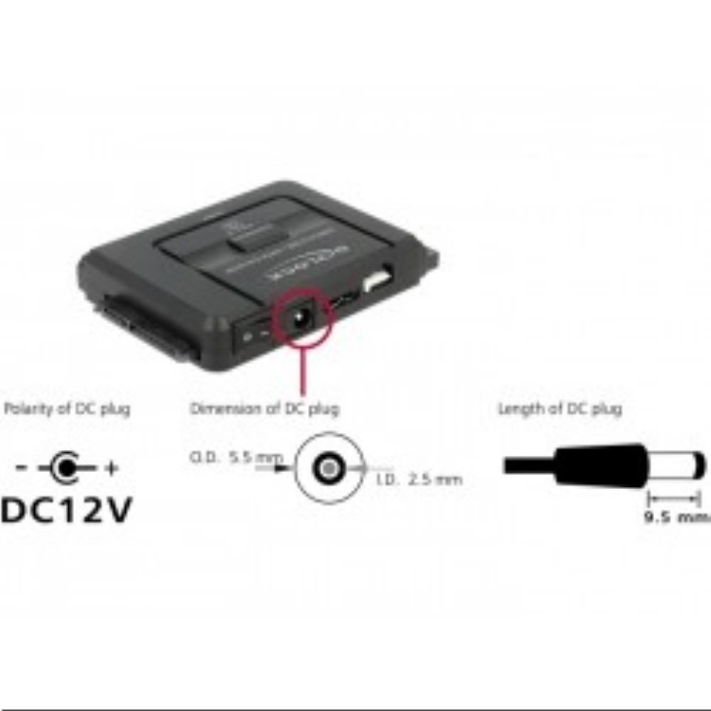 DLC DELOCK konverteris iš USB 3.0 į SATA 6 Gb/s / IDE 40 kontaktas / IDE 44 kontaktas su atsargine funkcija