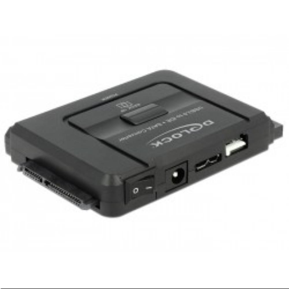 DLC DELOCK konverteris iš USB 3.0 į SATA 6 Gb/s / IDE 40 kontaktas / IDE 44 kontaktas su atsargine funkcija