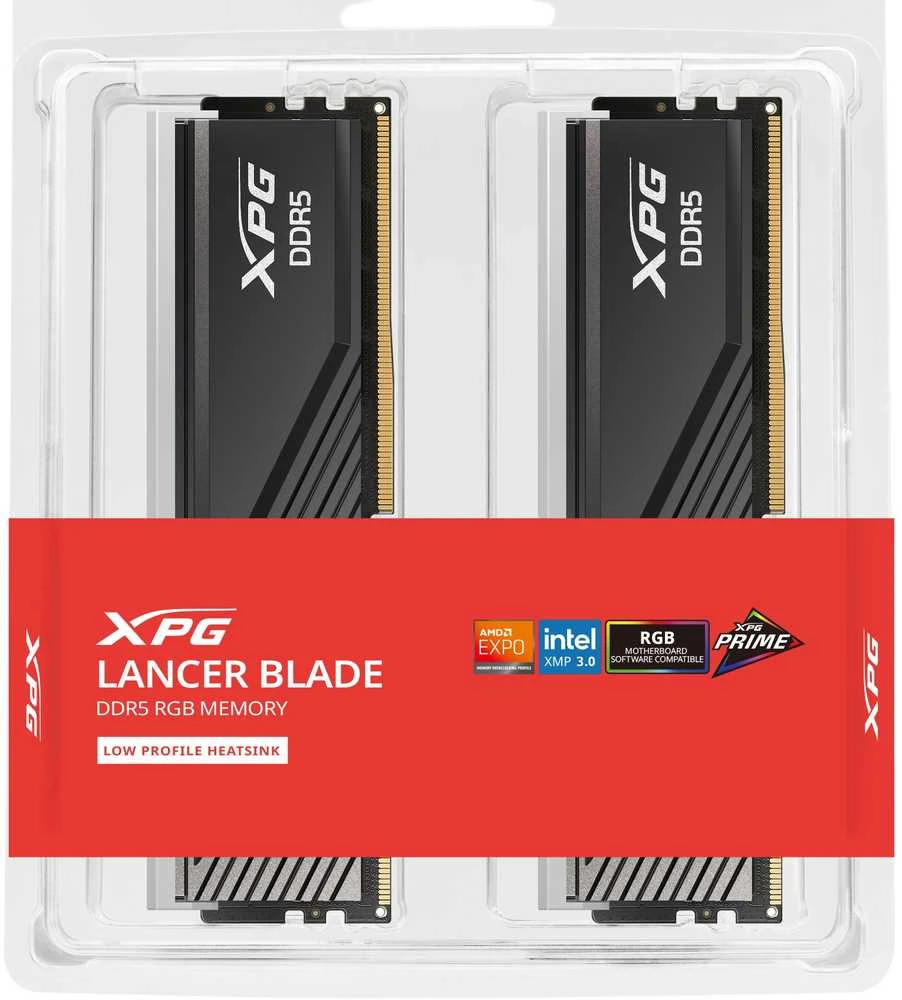 RAM 32 GB ADATA DIMM 6000 (2x 16 GB) Dual-Kit (juodas, AX5U6000C4816G-DTLABRBK, XPG Lancer Blade RGB, INTEL XMP, AMD EXPO)