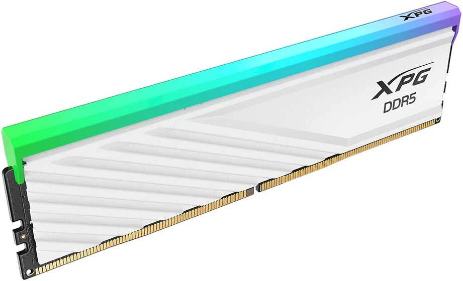 ADATA XPG LANCER BLADE RGB DDR5-6000 RAM, CL36, AMD EXPO, Intel XMP® 32 GB dvigubas rinkinys, baltas