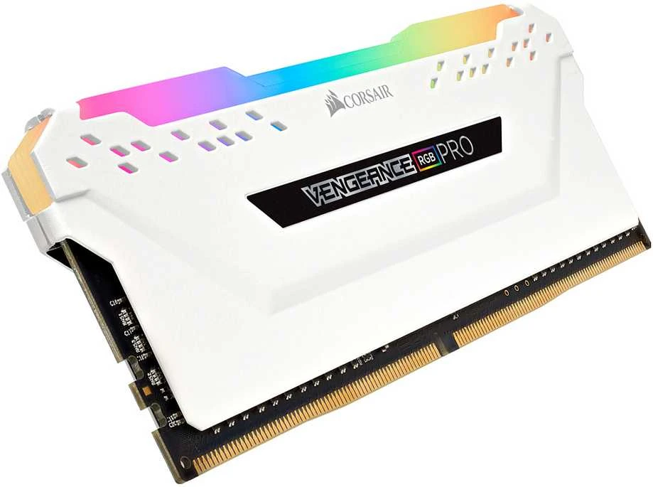 RAM „Corsair DIMM 32 GB DDR4-2666 (2x 16 GB) Dual-Kit“, atmintis - balta, CMW32GX4M2A2666C16W, Vengeance RGB PRO, INTEL XMP