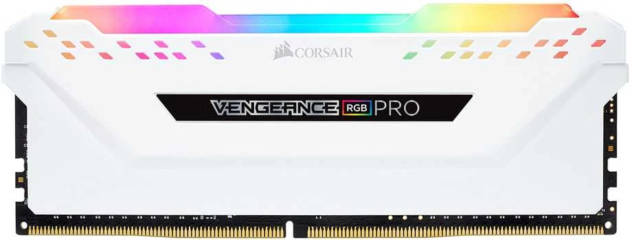 RAM „Corsair DIMM 32 GB DDR4-2666 (2x 16 GB) Dual-Kit“, atmintis - balta, CMW32GX4M2A2666C16W, Vengeance RGB PRO, INTEL XMP