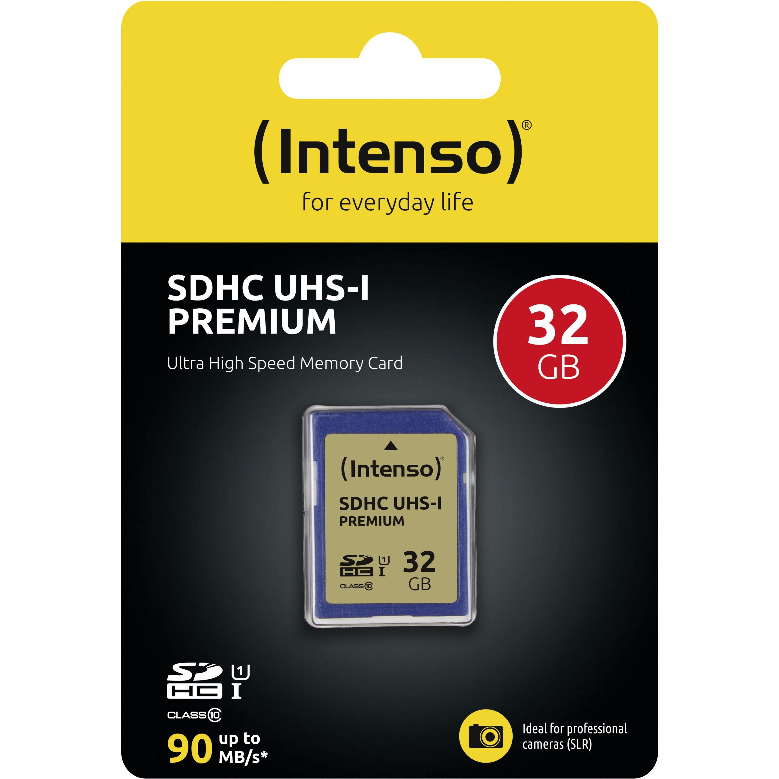 Atminties kortelė „Intenso SDHC“ kortelė 32 GB, 10 klasės UHS-I 3421480