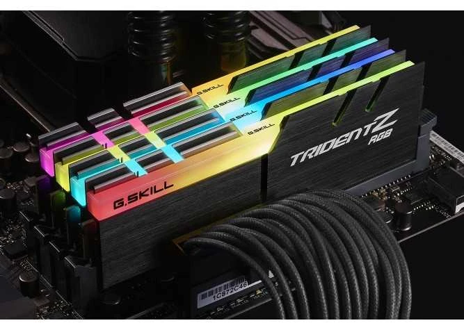 RAM G.Skill DIMM 32 GB DDR4-3200 (4x 8 GB) keturių rinkinių atmintis - juodas, F4-3200C16Q-32GTZRX, Trident Z RGB, INTEL XMP