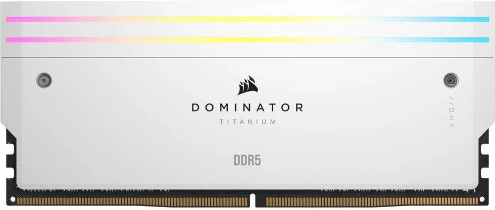 Stacionarių kompiuterių atmintis CORSAIR RAM DOMINATOR TITANIUM CMP32GX5M2B6000C30W RGB 32GB (2 x 16GB), Baltos spalvos