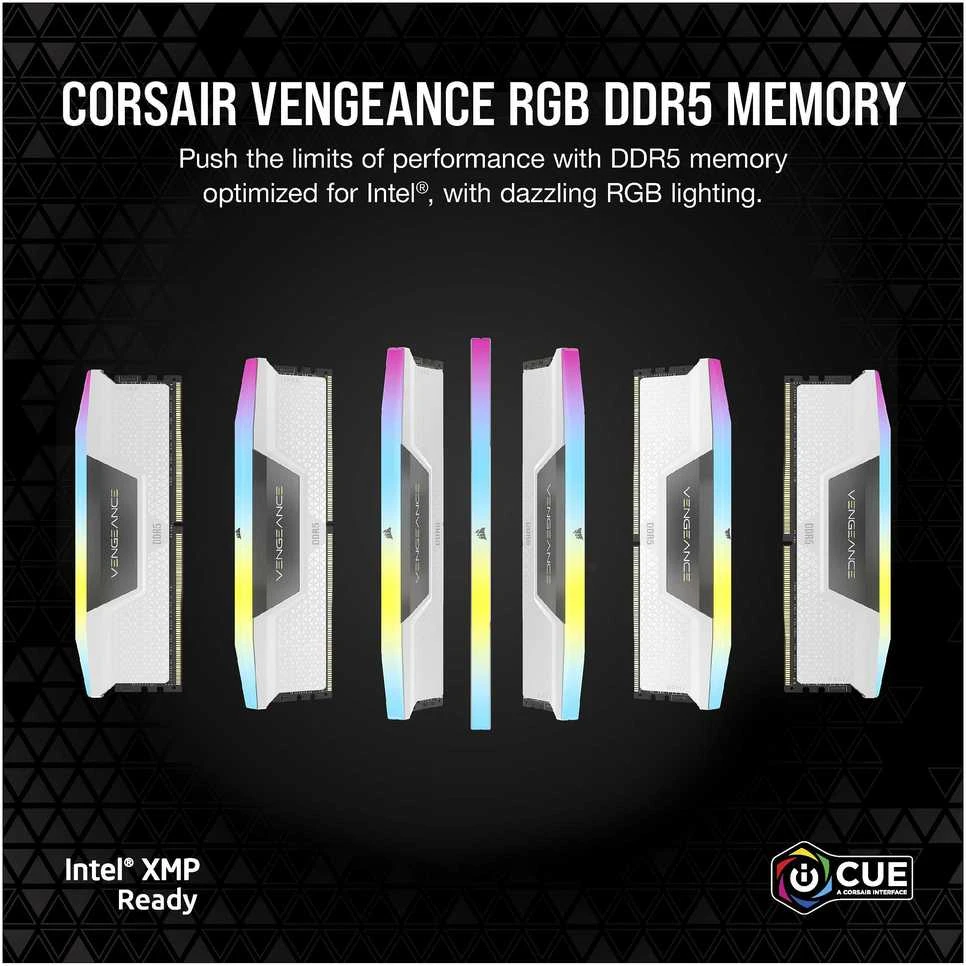 RAM CRI Corsair Vengeance RGB CMH32GX5M2B6000Z30W atminties modulis 32 GB 2 x 16 GB DDR5 288-pin DIMM