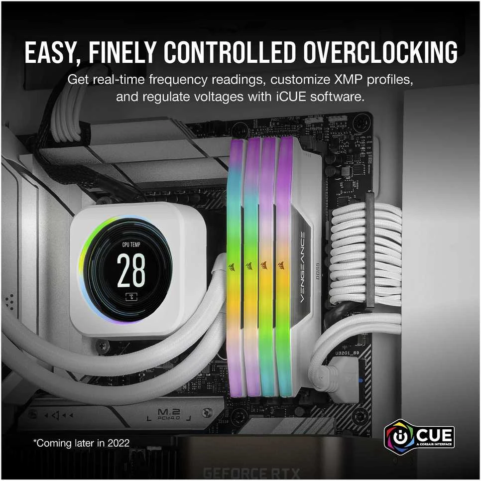 RAM CRI Corsair Vengeance RGB CMH32GX5M2B6000Z30W atminties modulis 32 GB 2 x 16 GB DDR5 288-pin DIMM