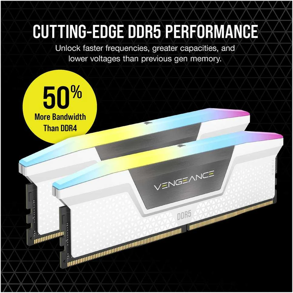 RAM CRI Corsair Vengeance RGB CMH32GX5M2B6000Z30W atminties modulis 32 GB 2 x 16 GB DDR5 288-pin DIMM
