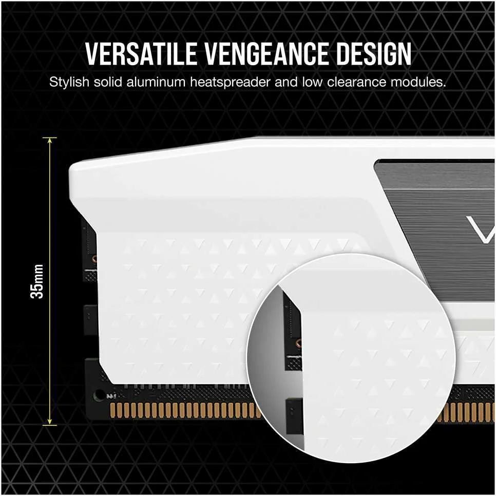RAM CORSAIR VENGEANCE 32GB 2x16GB DDR5 6000MT/s CL36-44-44-96 1.35V Intel XMP & AMD EXPO Baltas
