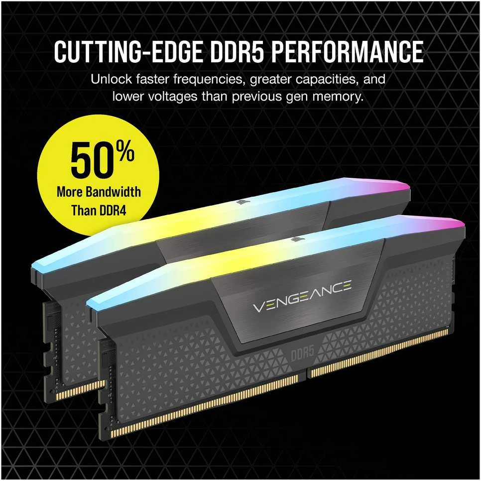 RAM „Corsair Vengeance RGB“ atminties modulis 32 GB, 2 x 16 GB, DDR5