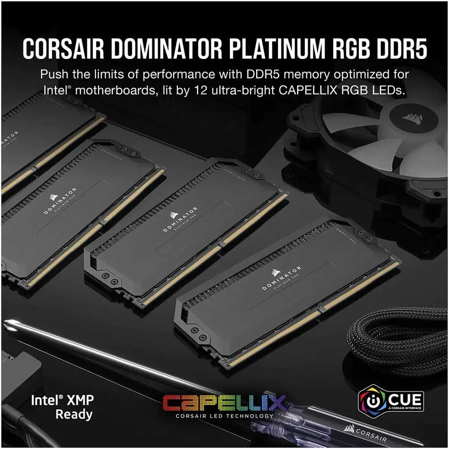 RAM Corsair Dominator Platinum RGB 32GB DDR5-6400 rinkinys (2x16GB), CL32