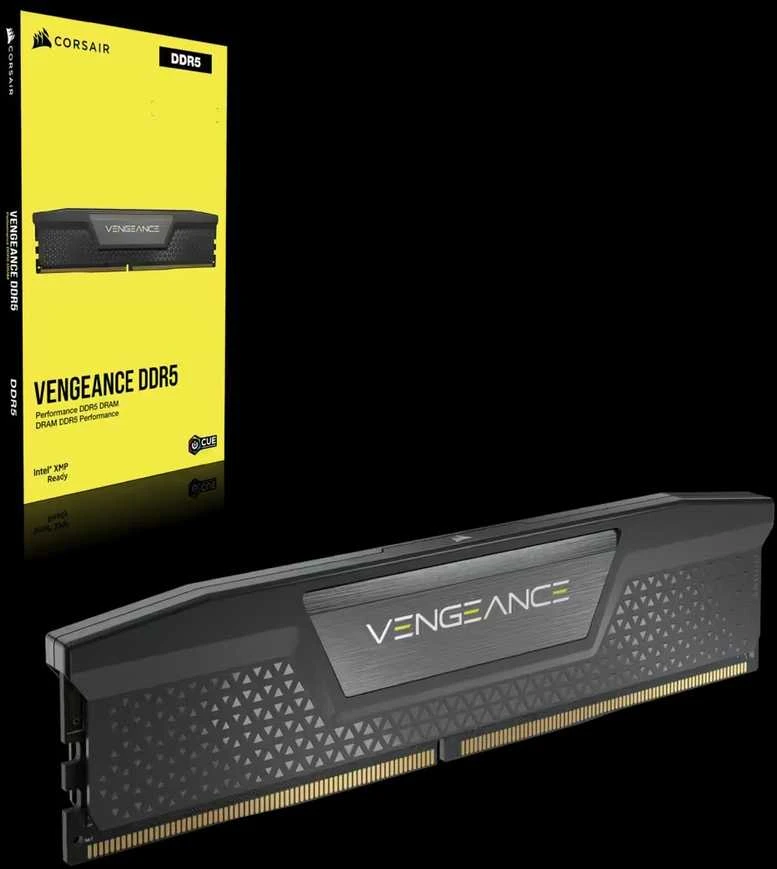 RAM CORSAIR VENGEANCE 32GB 2x16GB DDR5 6400MT/s DIMM Unbuffered 36-48-48-104 Std PMIC XMP 3.0 Juodas Heatspreader Juodas PCB 1.4V
