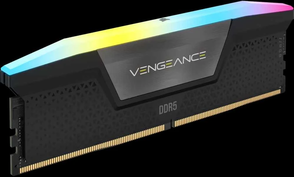 RAM CORSAIR VENGEANCE RGB 32GB 2x16GB DDR5 6400MT/s DIMM Unbuffered 36-48-48-104 Std PMIC XMP 3.0 Juodas Heatspreader Juodas PCB 1.4V