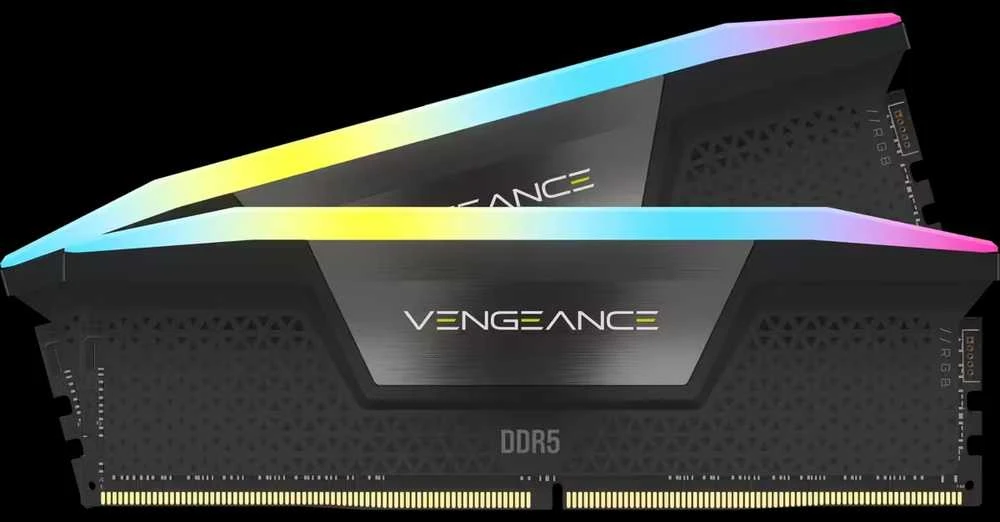 RAM CORSAIR VENGEANCE RGB 32GB 2x16GB DDR5 6400MT/s DIMM Unbuffered 36-48-48-104 Std PMIC XMP 3.0 Juodas Heatspreader Juodas PCB 1.4V