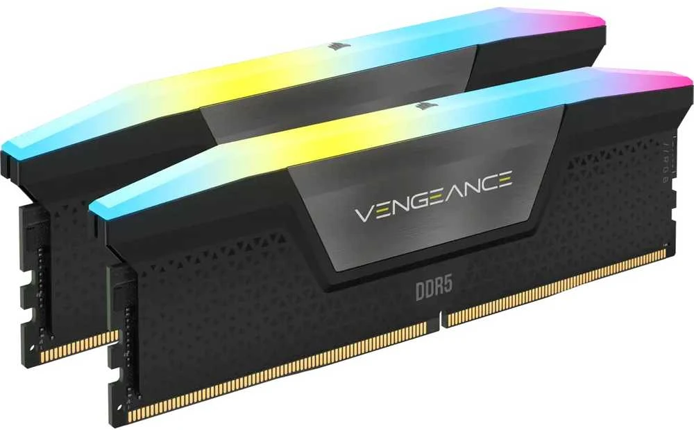 RAM 32 GB PC 7000 CL34 CORSAIR KIT (2x16 GB) VENGEANCE RGB B mažmeninė prekyba