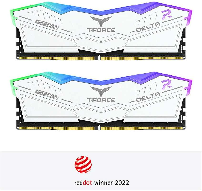 RAM „Team Group Delta RGB“, DDR5-6000, CL30, 32 GB – balta