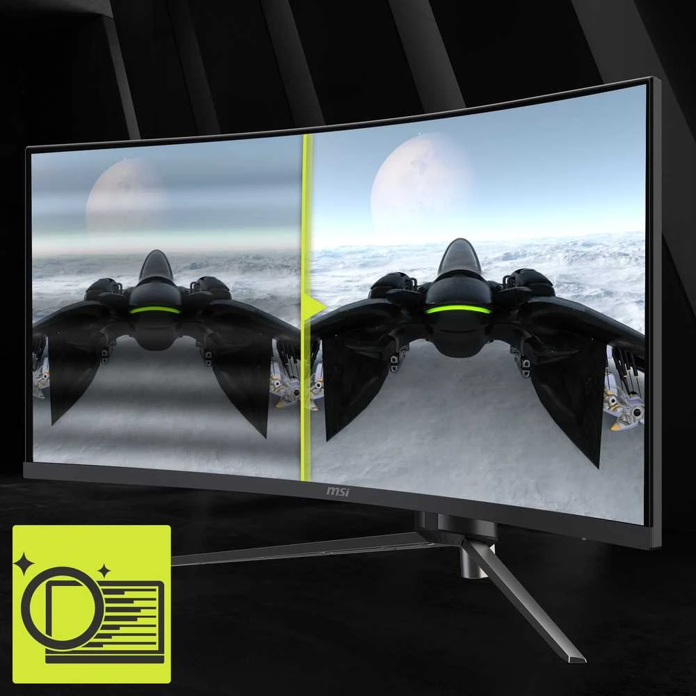 Monitorius 34 colių (86,4 cm) TFT MSI MAG 345CQRDE UWQHD 180 Hz lenktas mažmeninės prekybos ekranas