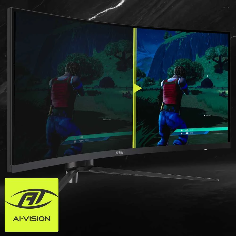 Monitorius 34 colių (86,4 cm) TFT MSI MAG 345CQRDE UWQHD 180 Hz lenktas mažmeninės prekybos ekranas