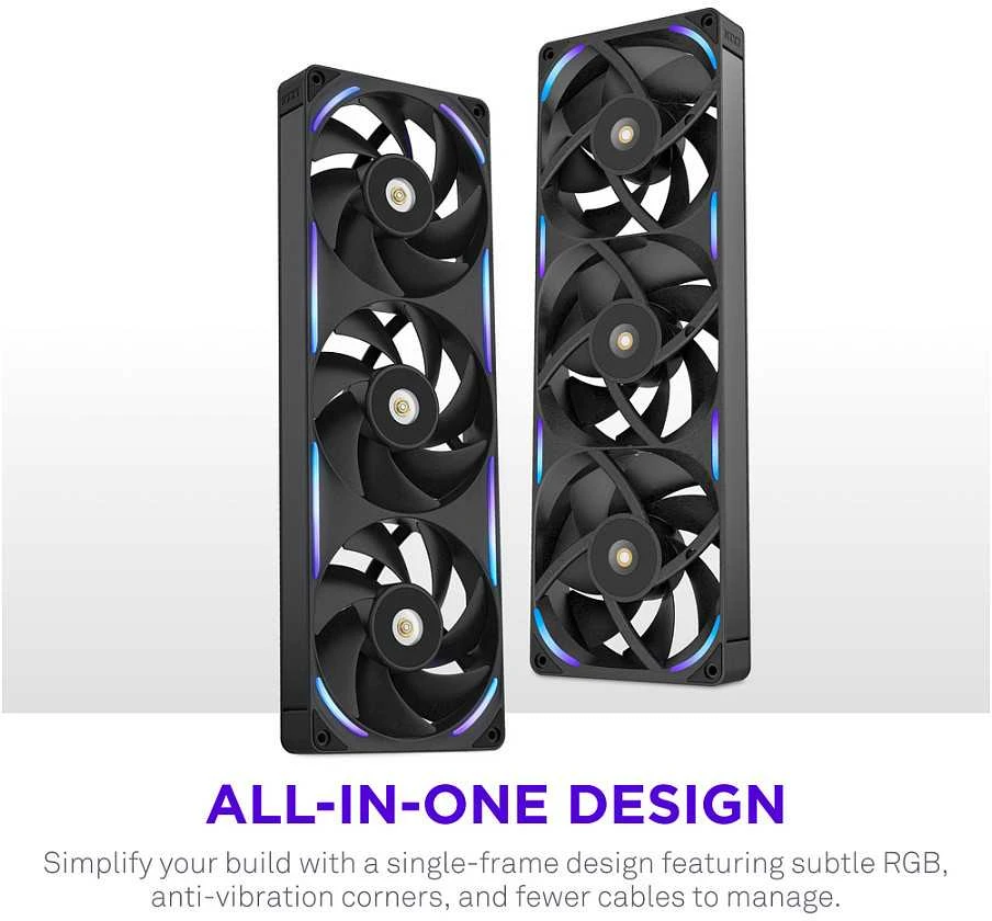 NZXT F360X Performance RGB Gehäuselüfter (Single-Frame) 120mm Juodas