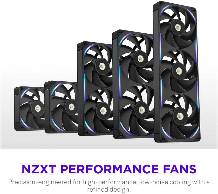 NZXT F360X Performance RGB Gehäuselüfter (Single-Frame) 120mm Juodas
