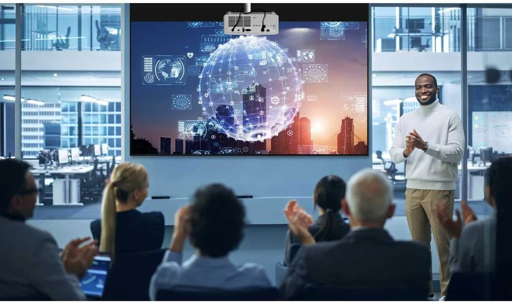 Optoma lazerinis projektorius zk430st uhd, 3700lum, trumpo nuotolio gamintojo kodas e9pd7ld11ez1