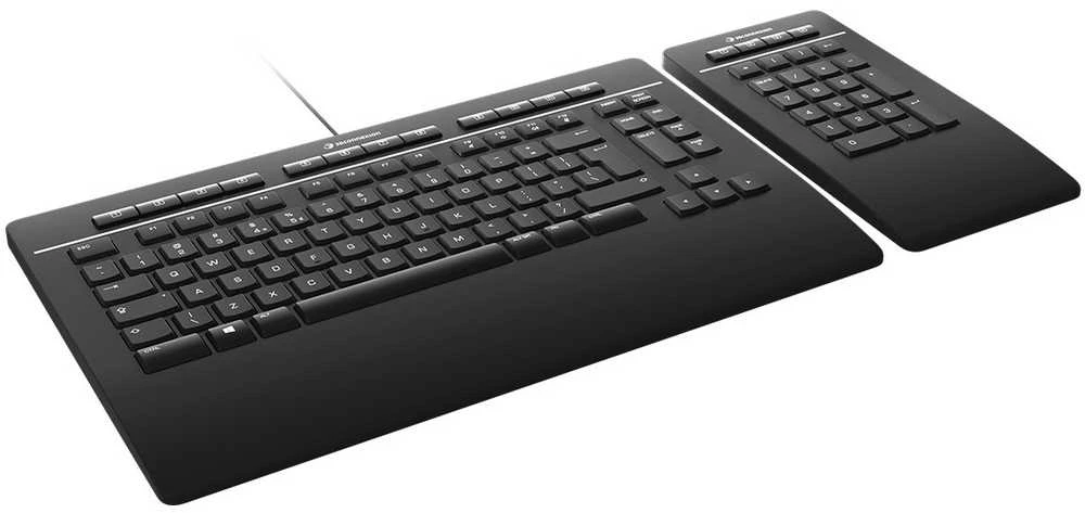 Klaviatūra 3DConnexion Klaviatūra Pro with Numpad su laidu 100% (full-size) juoda