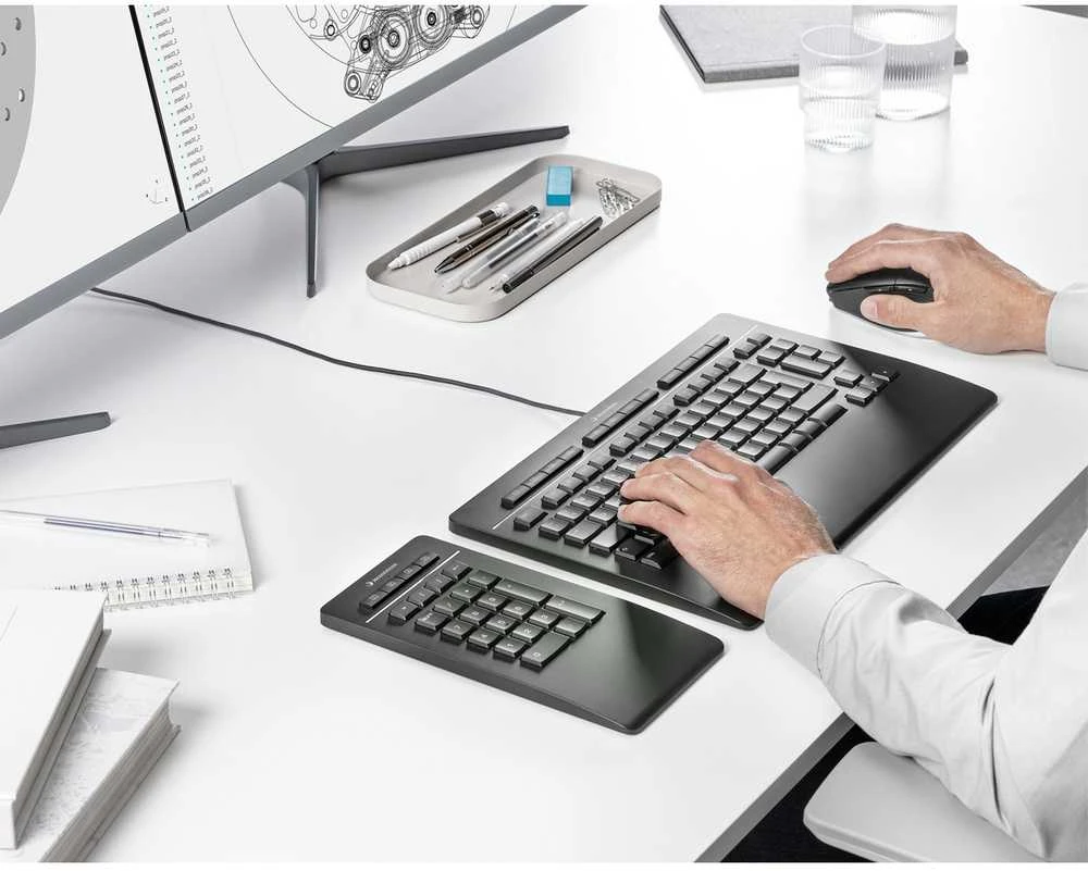Klaviatūra 3DConnexion Numpad Pro belaidė Numpad juoda