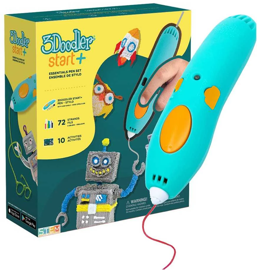 3D rašiklis 3Doodler Start+ su užpildų rinkiniu