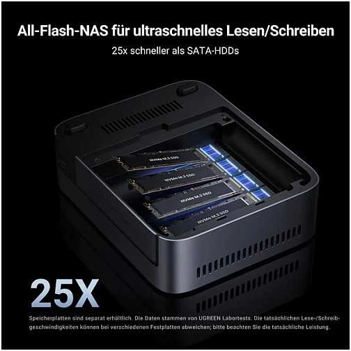 Serveris UGREEN NASync DXP480T Plus NAS sistema 4 skyrių NVMe