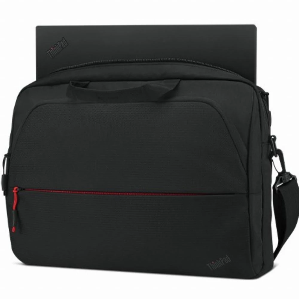 Lenovo | Essential | ThinkPad Essential 15.6" nešiojamas kompiuteris su viršutiniu dėklu (tvarus ir ekologiškas, pagamintas iš perdirbto PET: iš viso 7,5 %; išorė: 24 %) | Tinka iki 16" | Uždaras | Dirželis per petį | Juodas