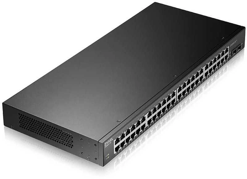 Šakotuvas ZYXEL GS1900-48HP V2, 48-PORT GBE L2 SMART SWITCH, 170 WATT RACKMOUNT (5Y WARRANTY)