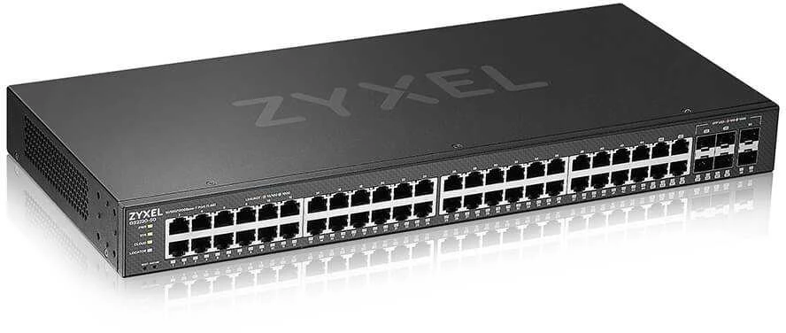 Šakotuvas ZYXEL GS2220-50, ES REGIONAS, 48 PRIEVADŲ GBE L2 KOMUTATORIUS SU GBE UPLINK (1 METŲ NCC PRO PACK LICENCIJA) (5 METŲ GARANTIJA)