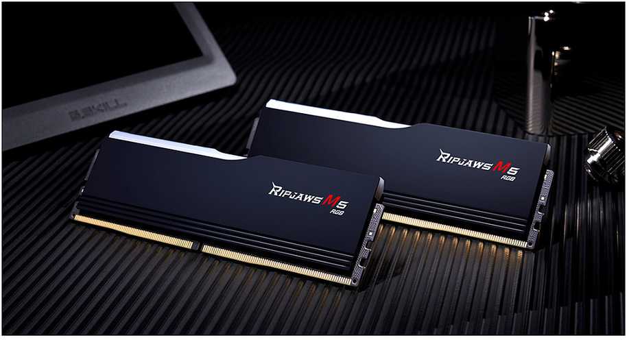RAM Atmintis G.Skill Ripjaws M5 RGB, DDR5, 96 GB, 5600MHz, CL40 (F5-5600J4040D48GX2-RM5RK)