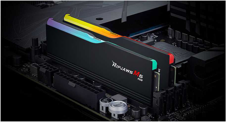 RAM Atmintis G.Skill Ripjaws M5 RGB, DDR5, 96 GB, 5600MHz, CL40 (F5-5600J4040D48GX2-RM5RK)