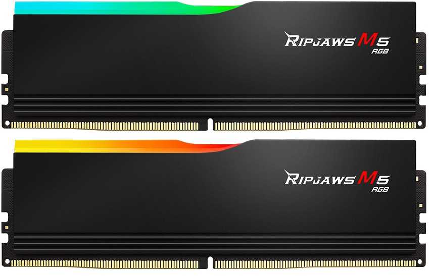 RAM G.Skill Ripjaws M5 RGB, DDR5, 48GB, 6000MHz, CL30 (F5-6000J3036F24GX2-RM5RK)