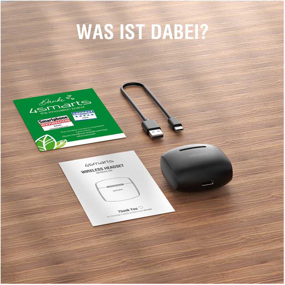 Ausinės 4smarts SkyBuds Air Juodas (541722)