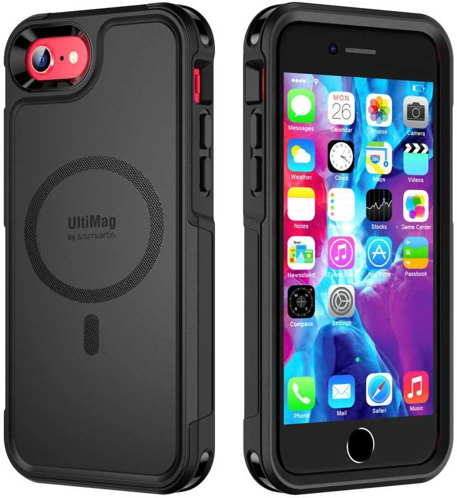 Dėklas 4smarts 4Smarts Defend Case UltiMag f. iPhone SE3 / SE2 / 8 / 7, juodas