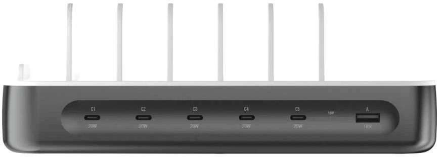 4smarts Team 100W įkrovimo stotelė su kabelių rinkiniu, Space Gray