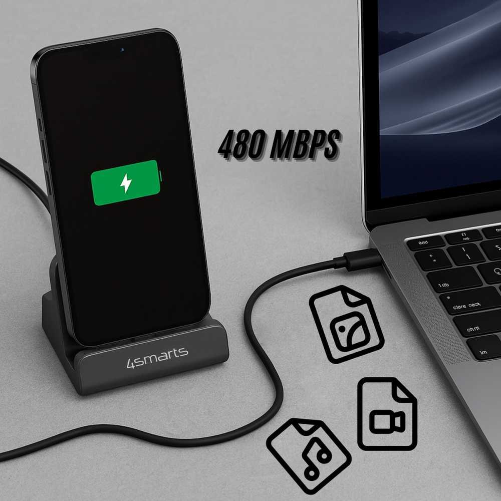 Įkroviklis 4smarts 4smarts Įkrovimo stotelė VoltDock USB-C 60W, grau