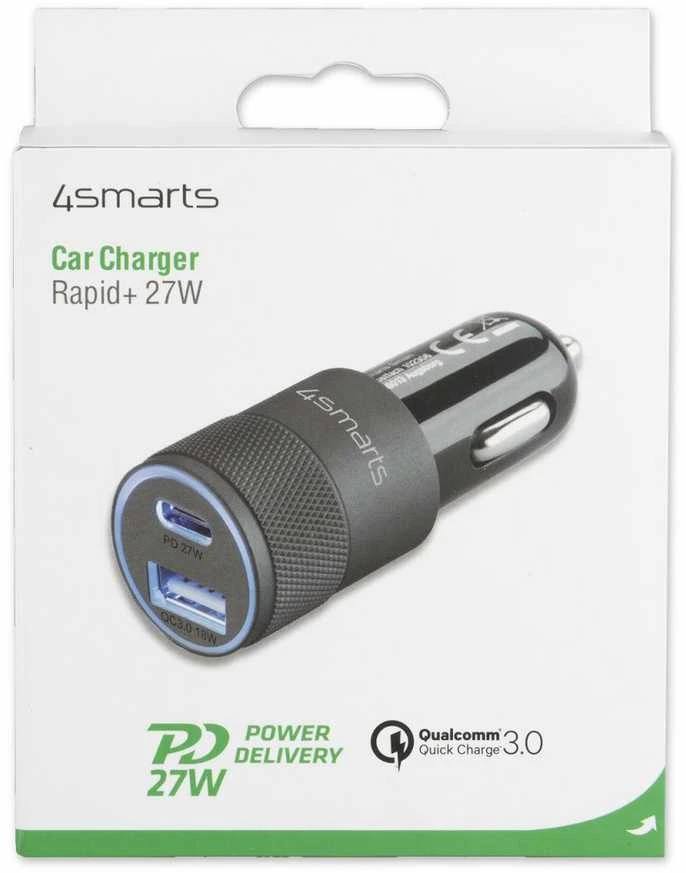 Trixie 4Smarts Car Charger Rapid+ 27W su Quick Charge, pilkas / juodas