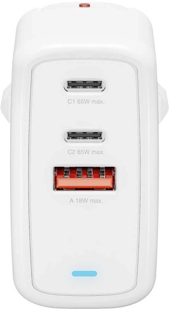 4Smarts įkroviklis GaN Flex 65W 2 USB-C+1 USB-A baltas