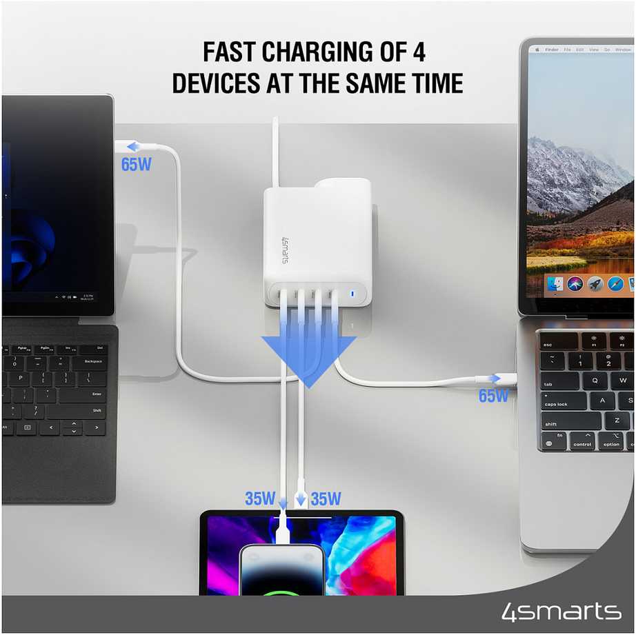 Įkroviklis 4smarts GaN Flex Pro Sieciowa 4 USB-C 200 W (545200)