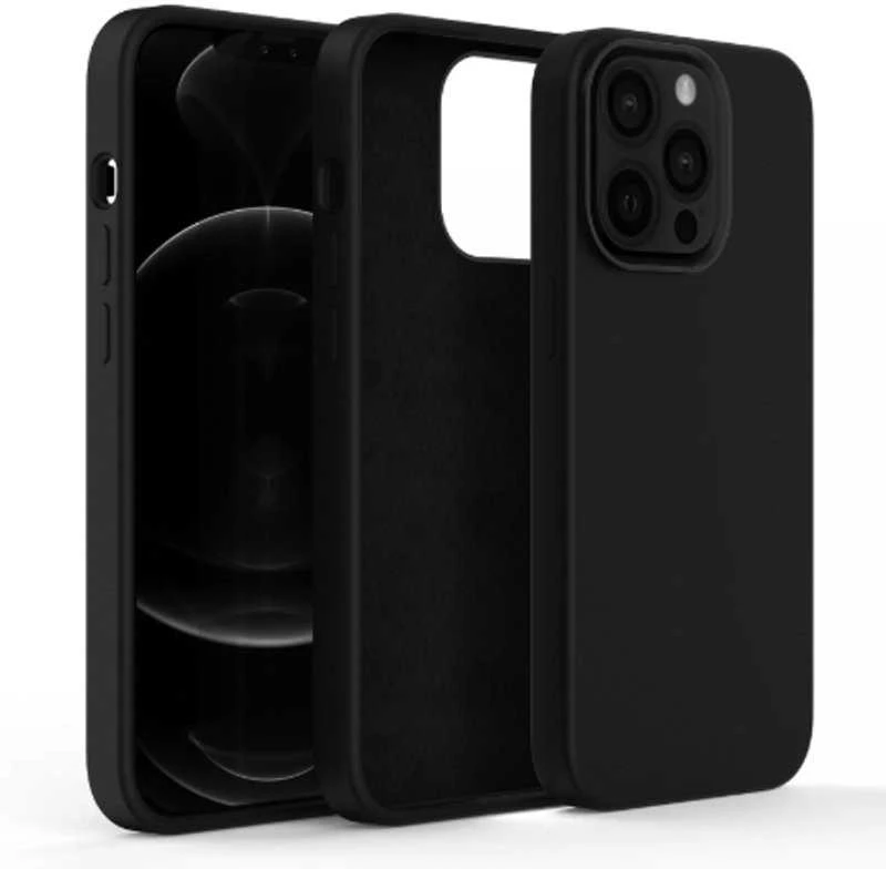 Dėklas 4smarts skystas silicis. C Cupertino iPhone 14, juodas